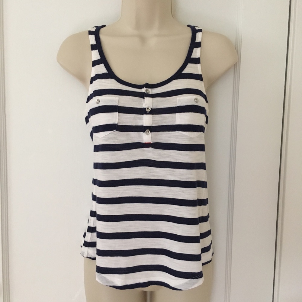 Express Navy Stripe Tank Top